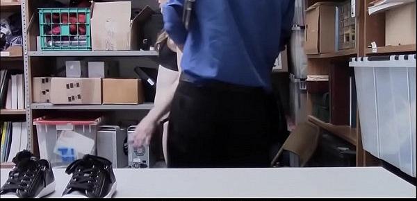  Poor shoplyfter Gracie May Green she need to suck a big cock for a payback!